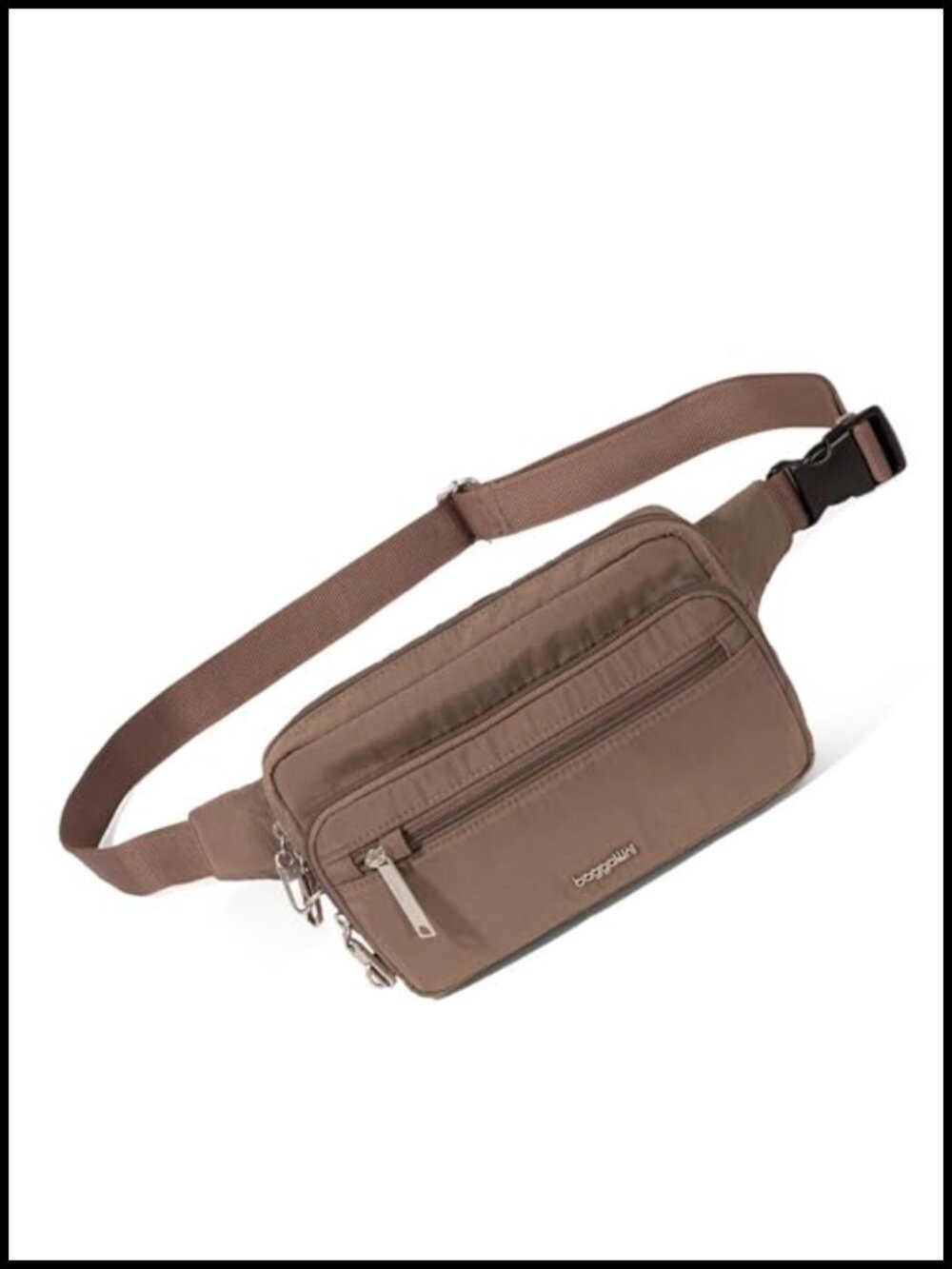 Baggallini Securtex Anti-Theft Belt Bag RFID Nylon Waist Pack Travel